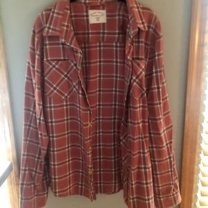 Vintage unisex salmon oversized flannel
